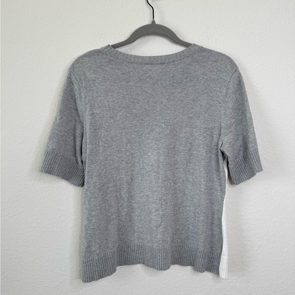 Summersalt The Colorblock Short Sleeve Cotton Cashmere Sweater Sz‎ M Minimalist - Picture 3 of 5